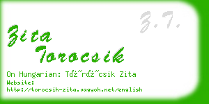 zita torocsik business card